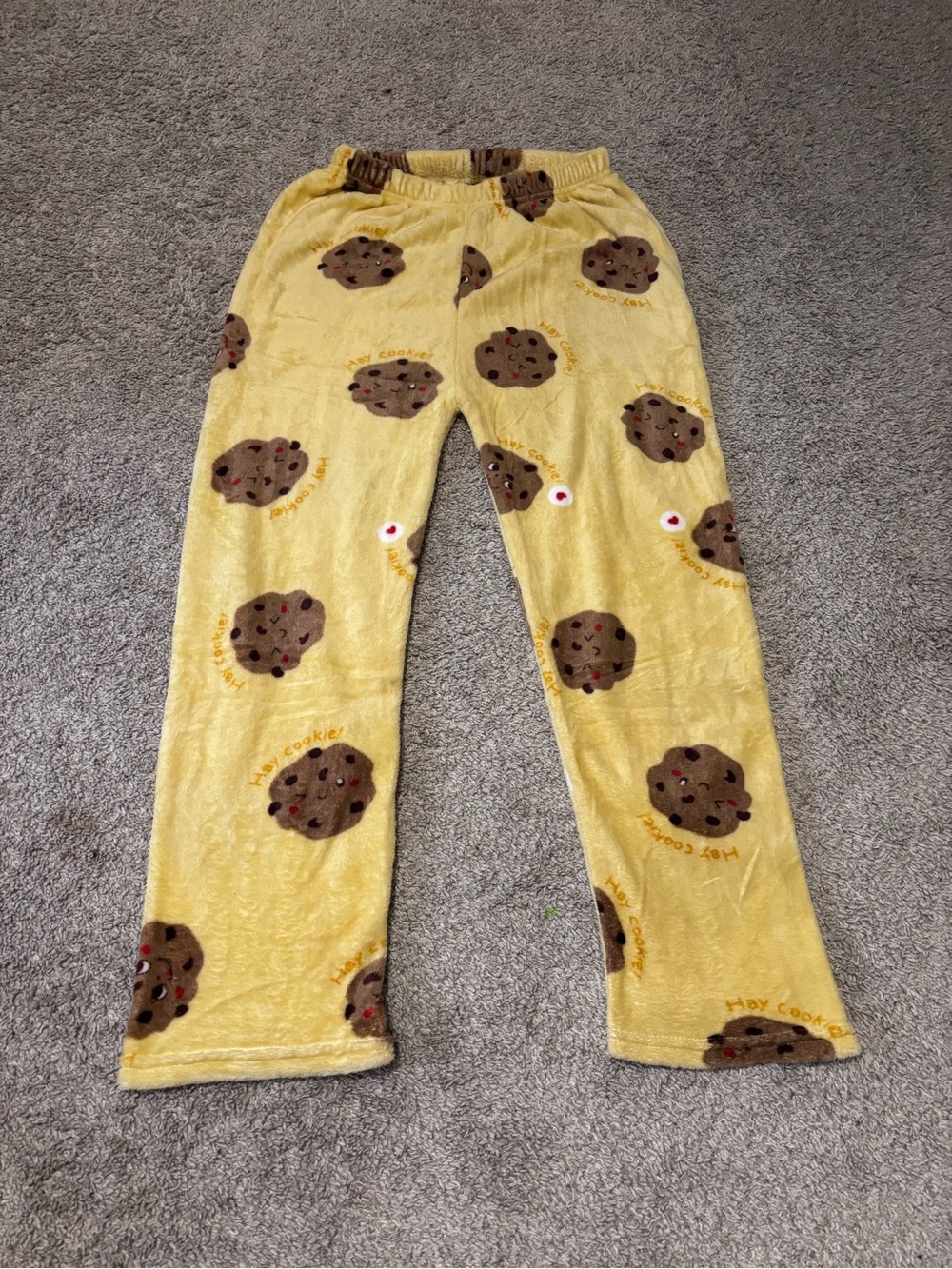 Cozy Yellow Cookie-Print Kids Pajama Pants